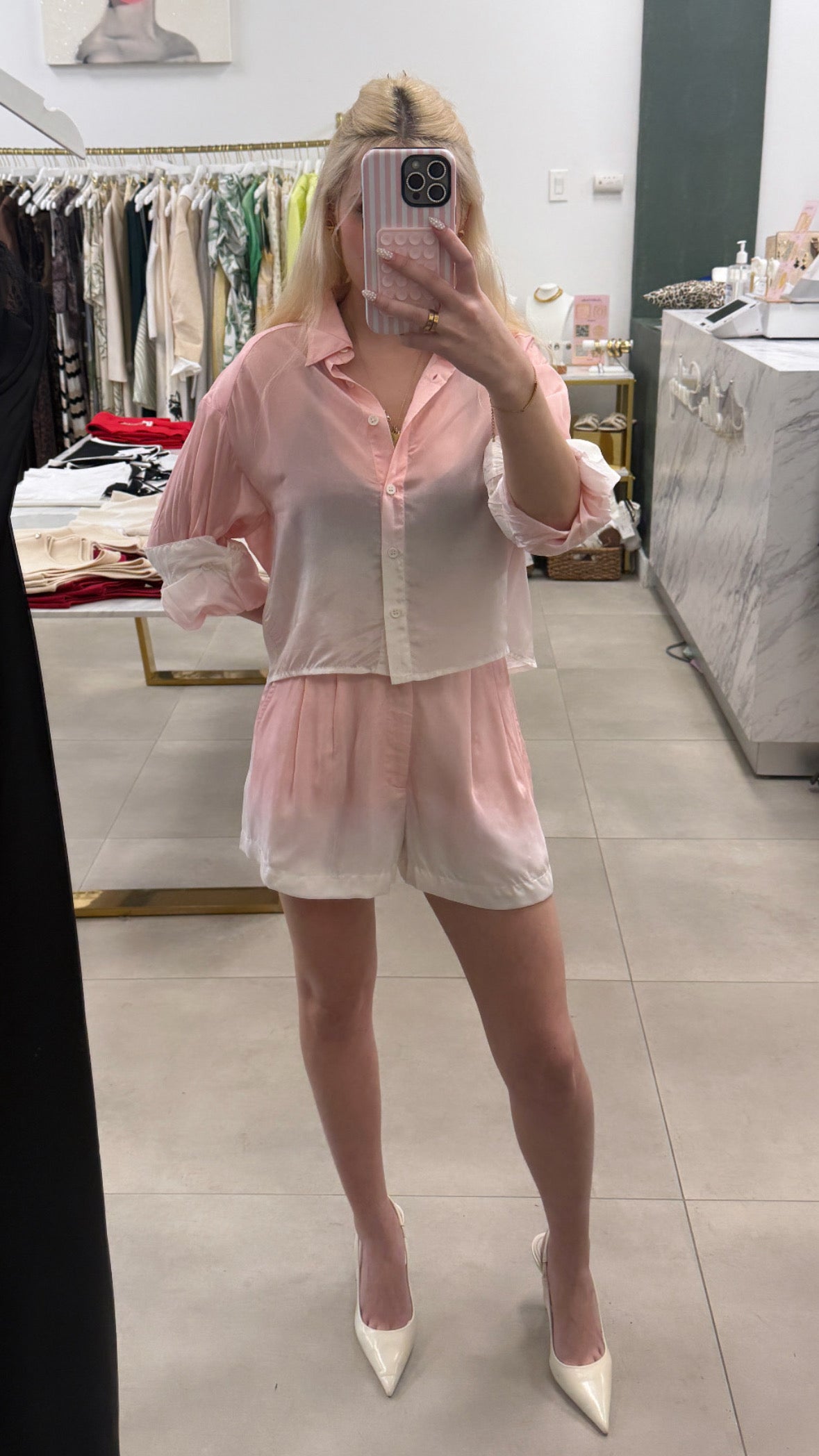 Lia Ombre Shirt Pink