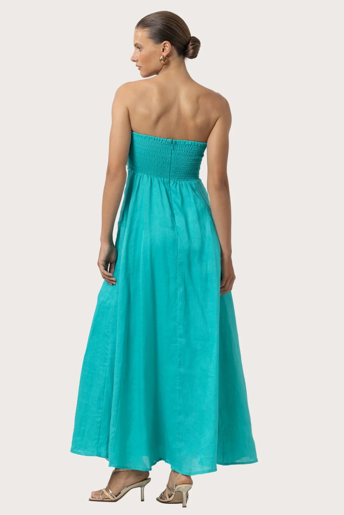 Talia Linen Dress Laurel