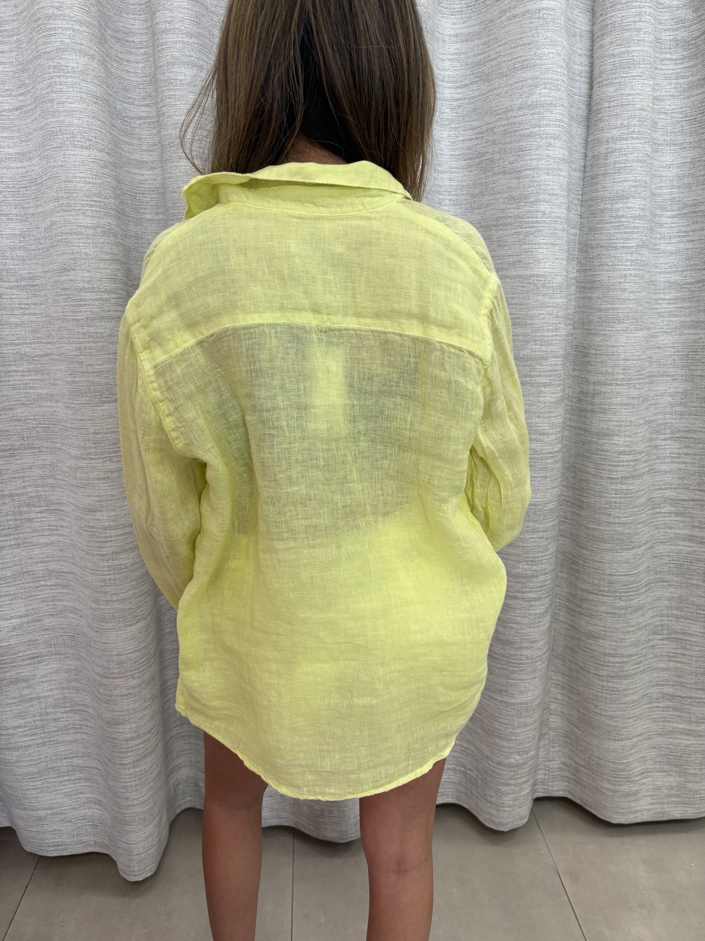 St Tropez Lime Button Down