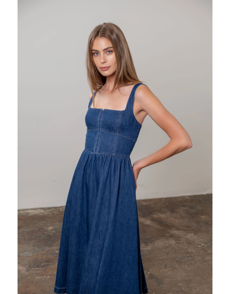Denim Hoof Midi dress