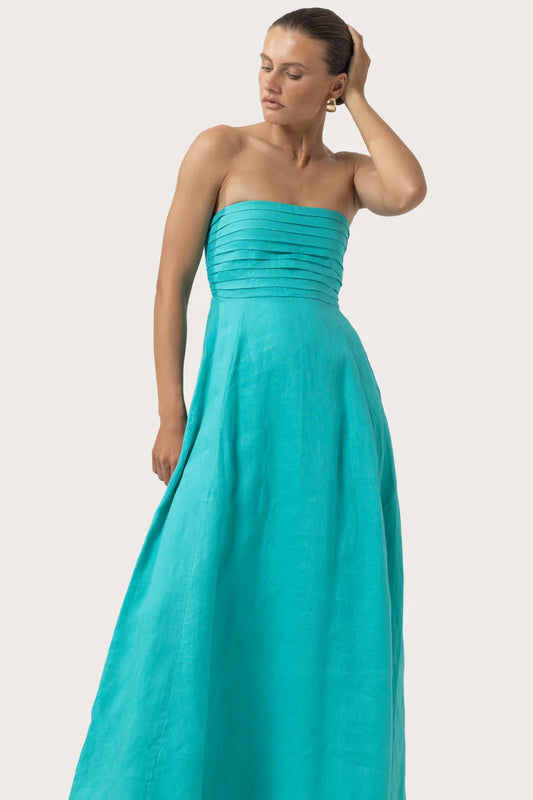 Talia Linen Dress Laurel