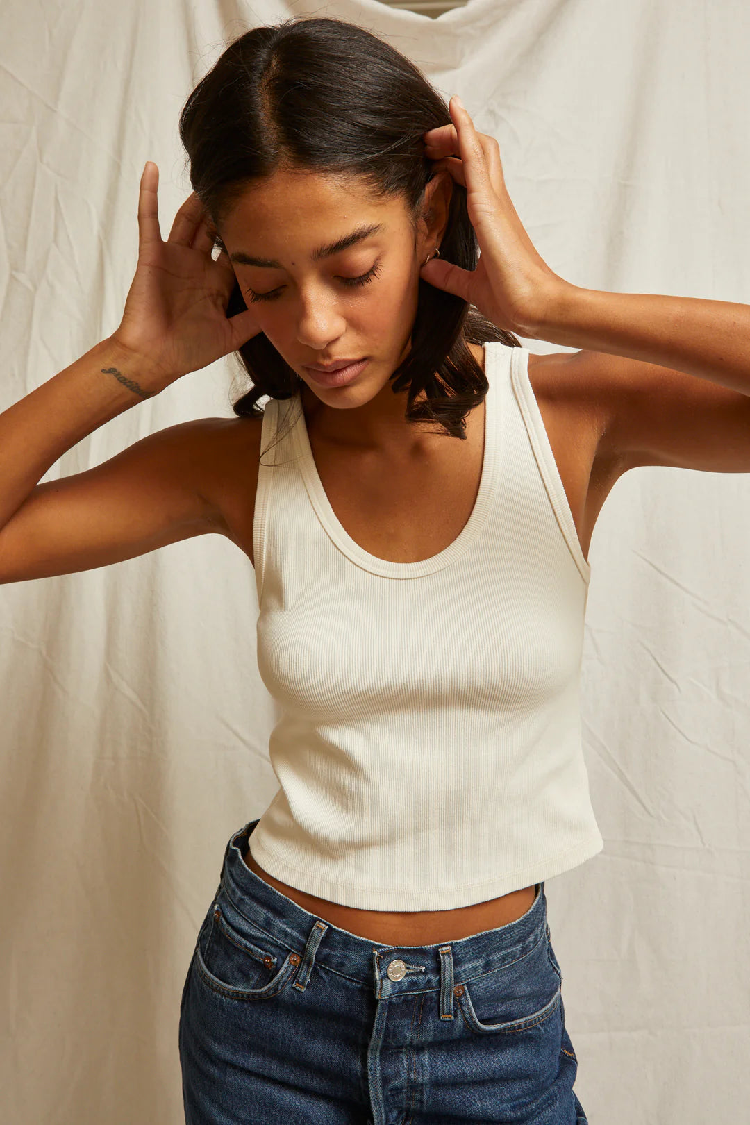 Blondie Tank Ivory