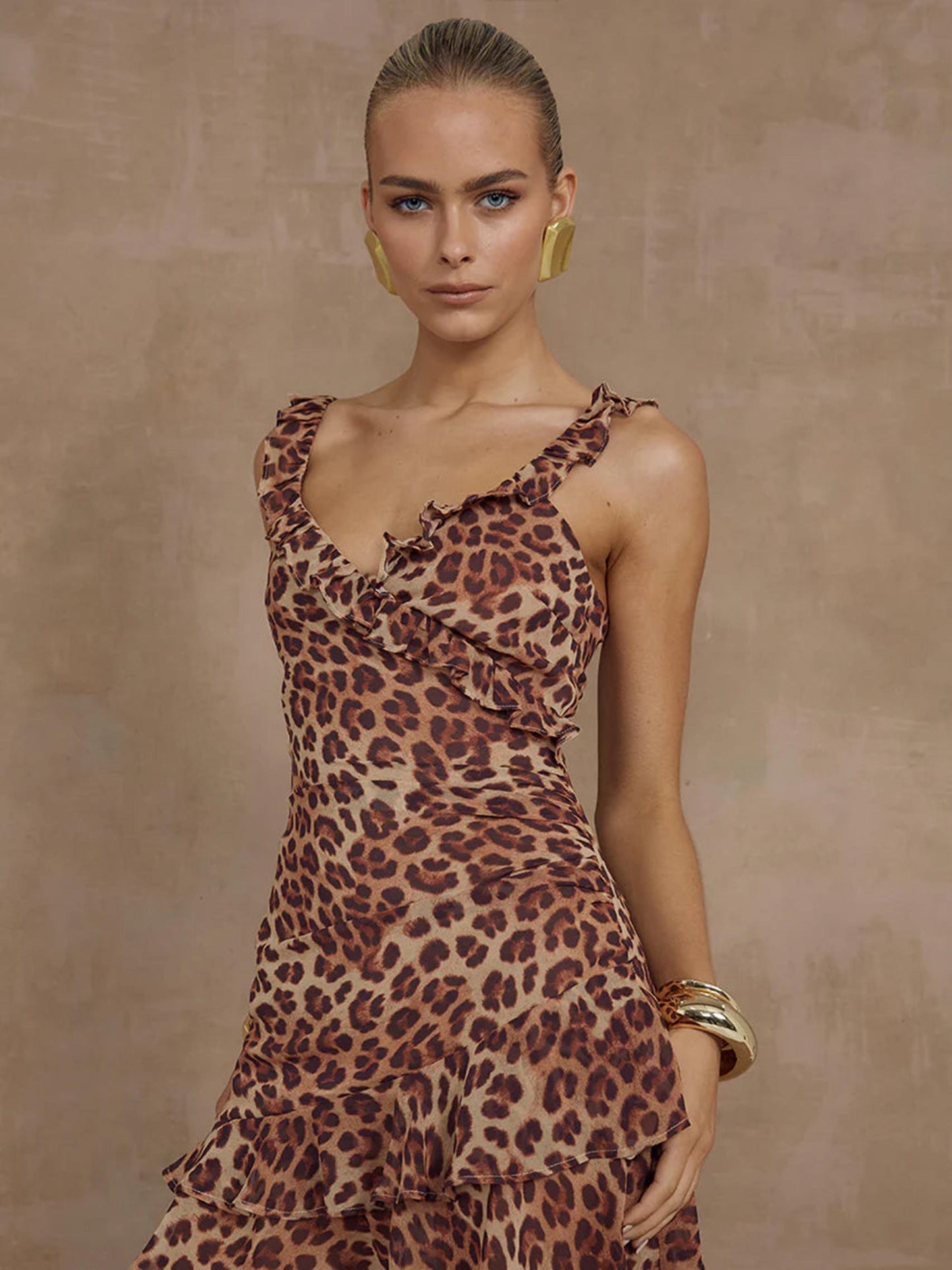 Runaway Romelly Mini Dress Leopard