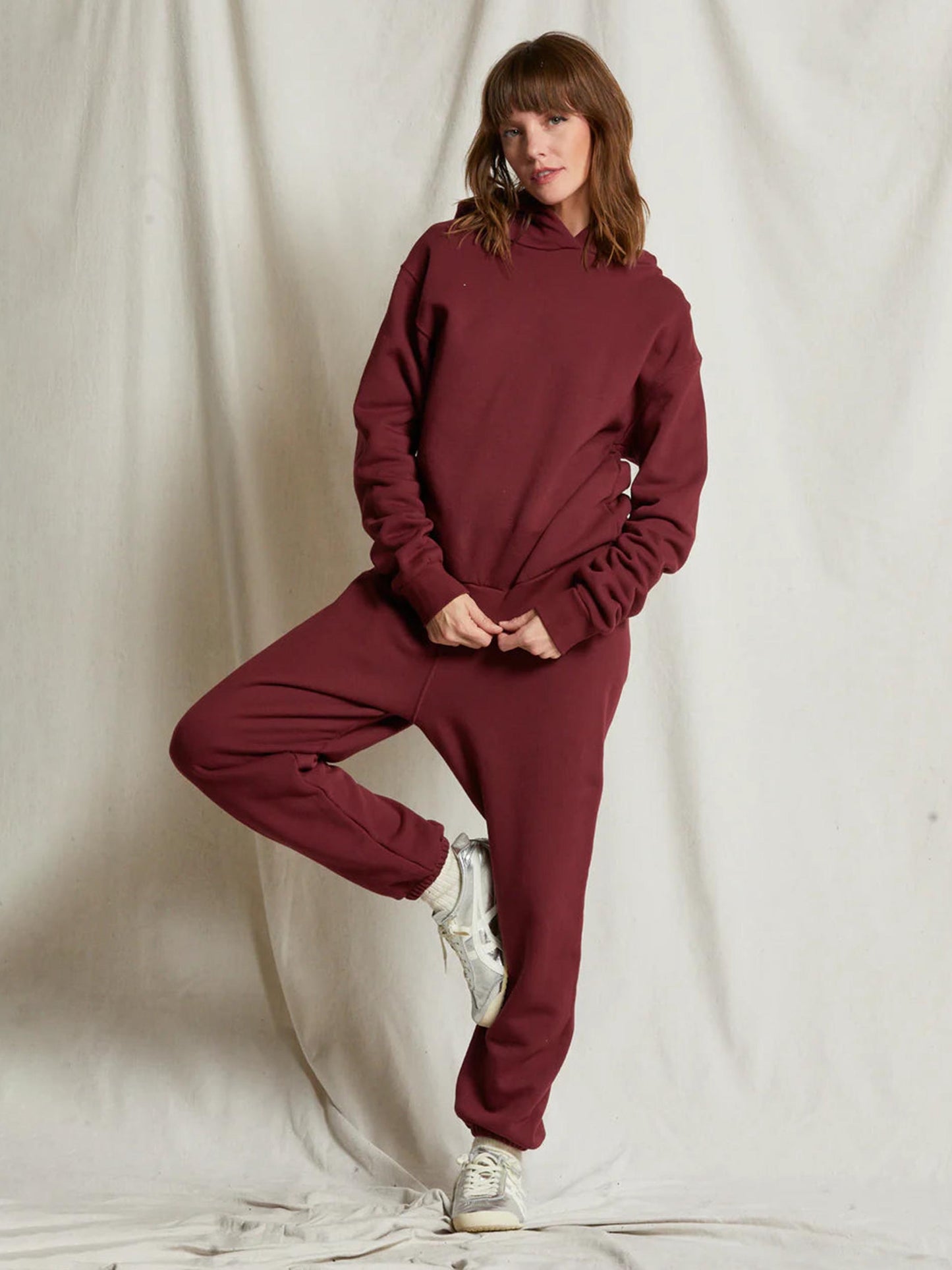 French Terry Easy Sweatpants Cranberry