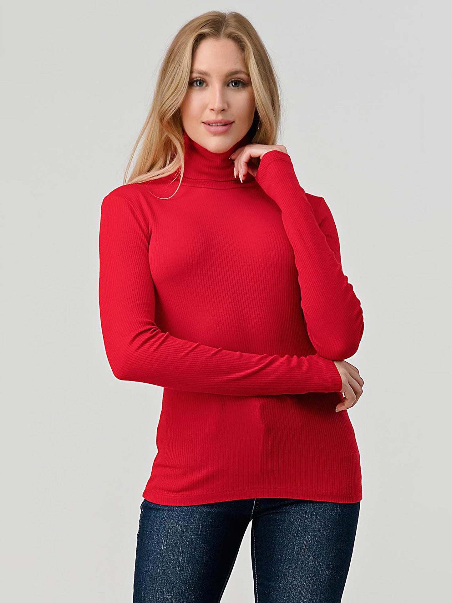 Red apple turtleneck