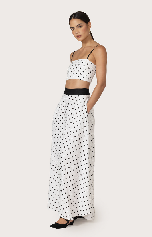 Talia Linen Top Margot Spot