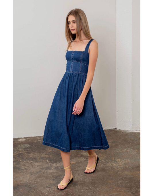 Denim Hoof Midi dress