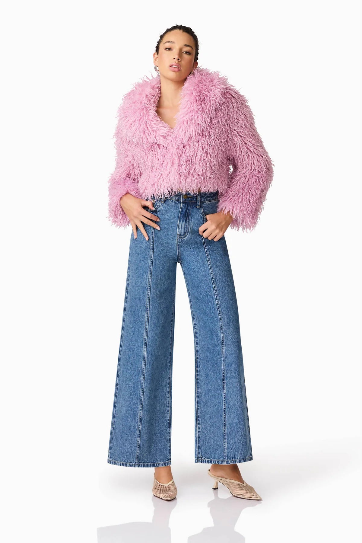 Faux Fur Cropped Jacket