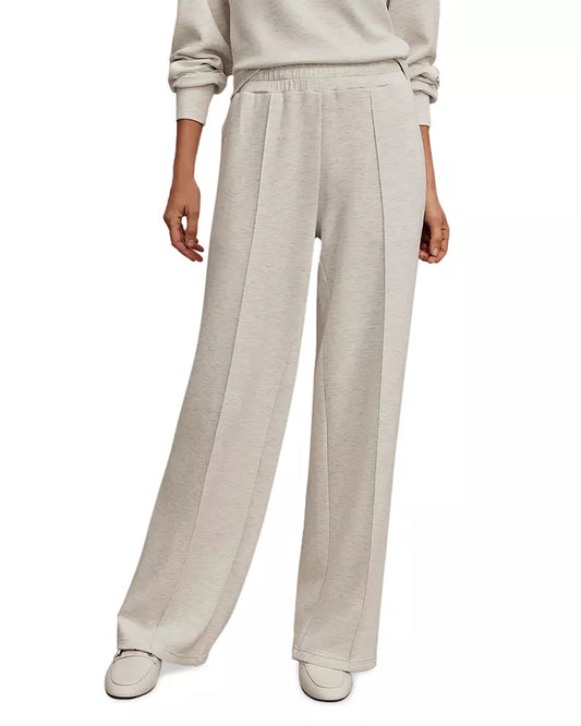 The Wide leg Pant 28 Ivory Marl
