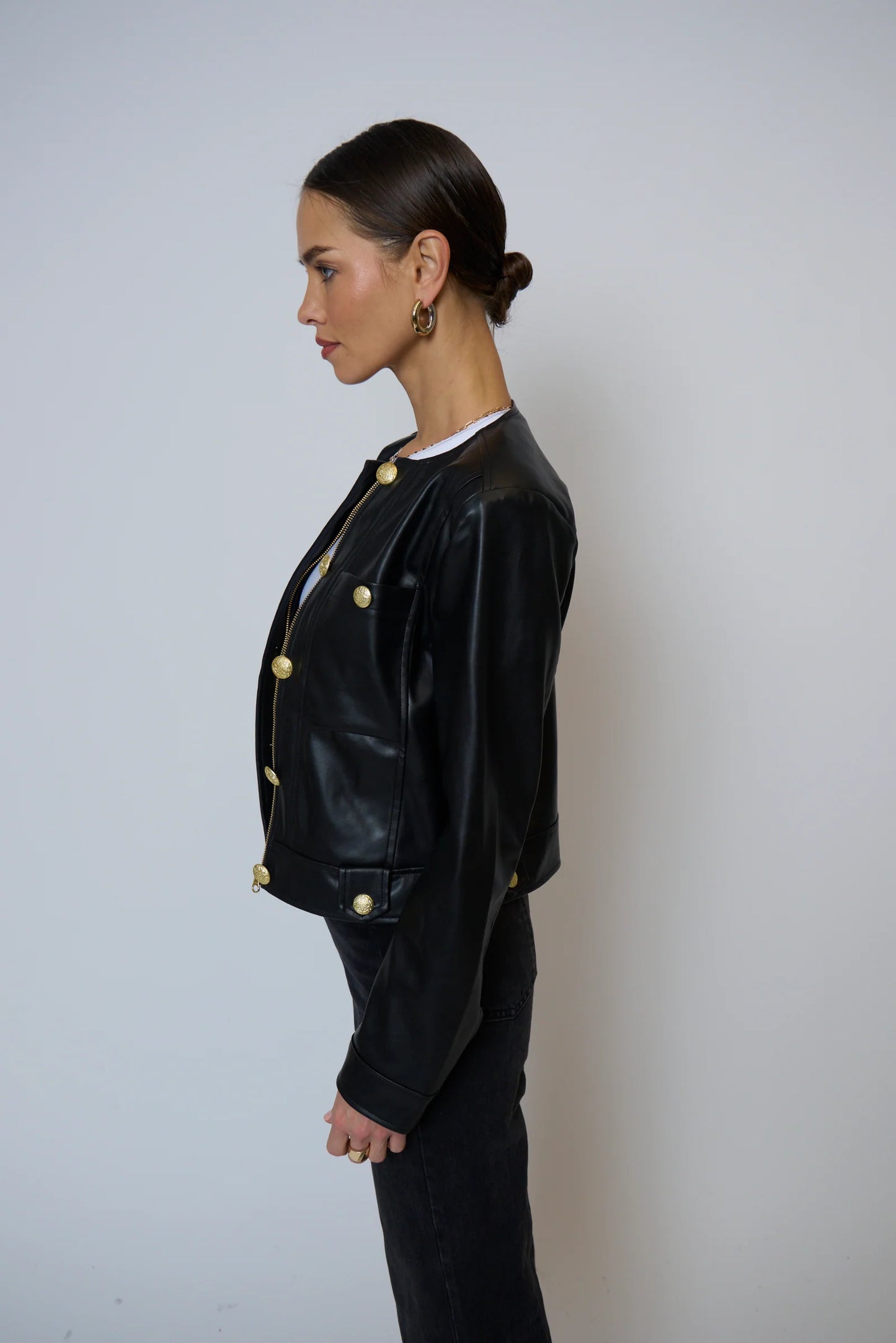Naomi Vegan Leather Jacket