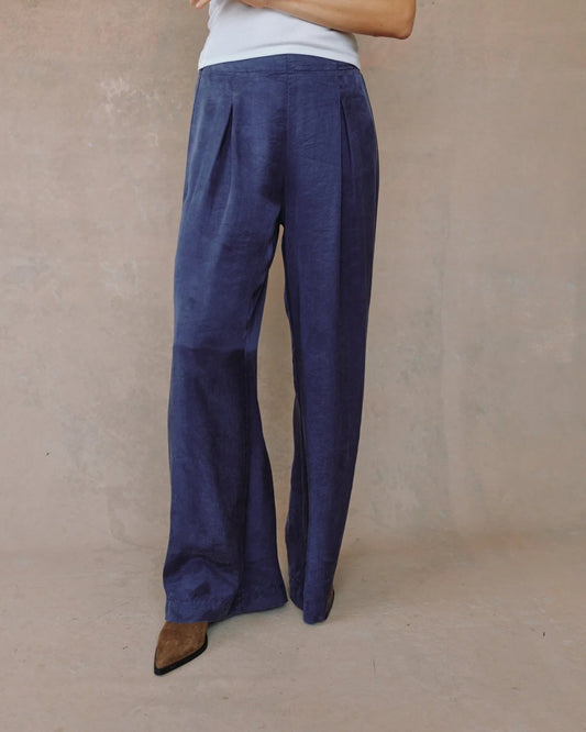 Pleat Blue Pants