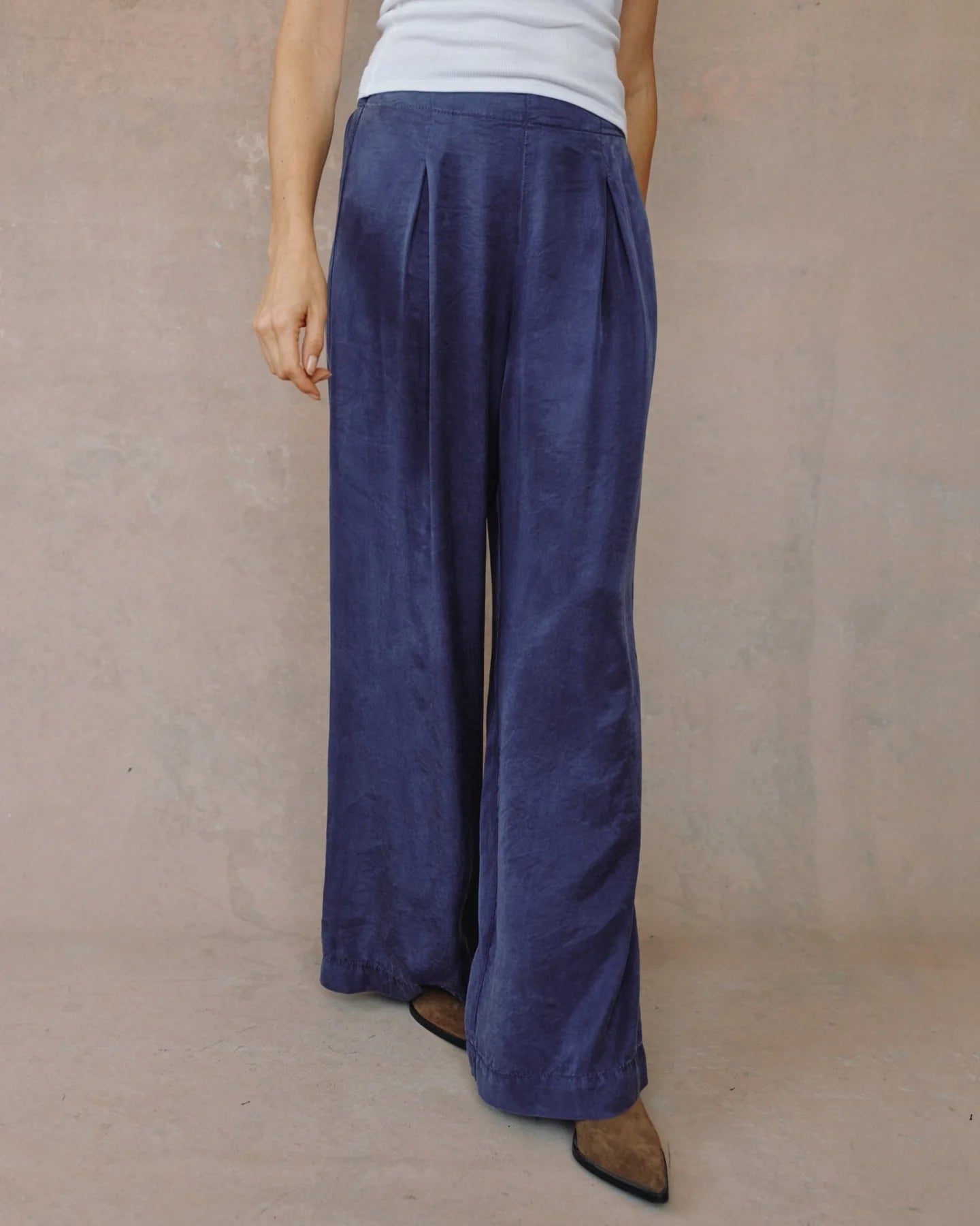 Pleat Blue Pants