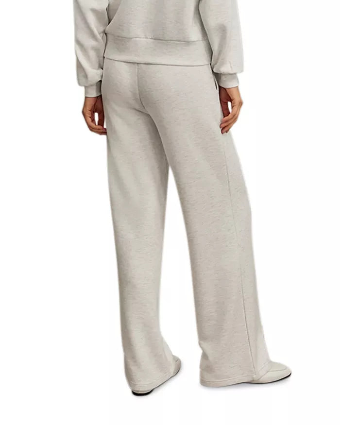 The Wide leg Pant 28 Ivory Marl